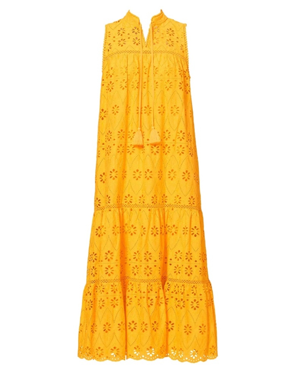 Kate Spade Yellow Eyelet Patio Dress XS MSRP $478 - Picture 4 of 10